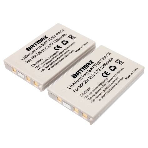 Batmax 2Pcs EN EL5 EN EL5 ENEL5 Rechargeable Battery For NIKON Coolpix