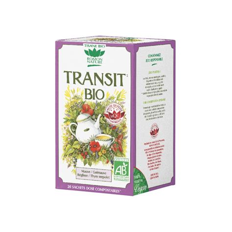 Tisane Transit Bio Sachets Romon Nature Achat Romon Nature