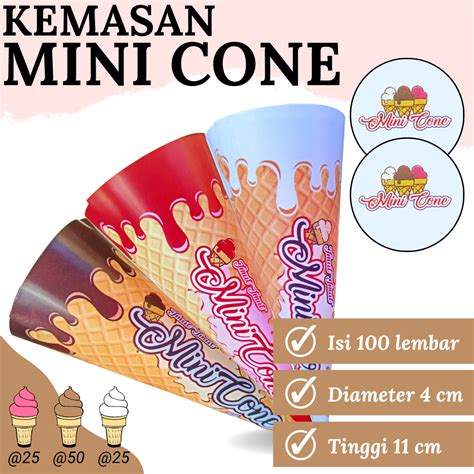 PABRIK KEMASAN MINI CONE ES KRIM BIKIN KEMASAN ES KRIM CONE MINI