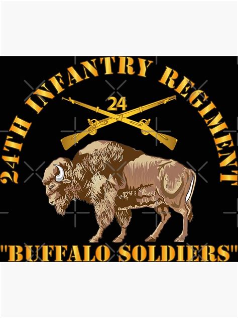 "Army - 24th Infantry Regiment - Buffalo Soldiers w 24th Inf Branch Insignia" Poster for Sale by ...