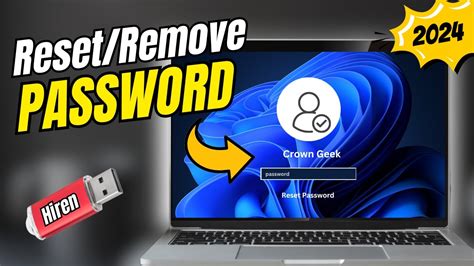 Reset Remove Windows 10 11 Password Using Hiren Usb Easy Youtube