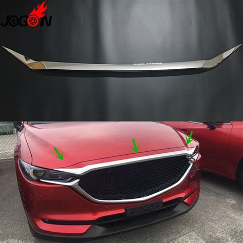 Car Front Grille Hood Trim ABS Chrome 1PCS For Mazda CX 5 2017 2018