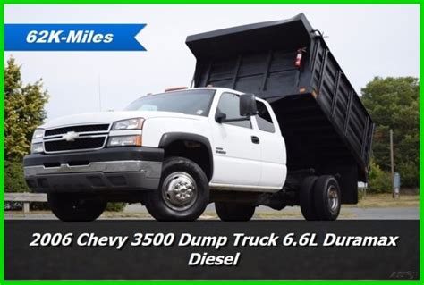 2006 Chevrolet Silverado 3500 Dump Truck 4x4 66l Duramax Diesel Chevy