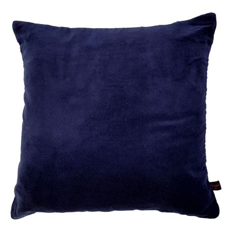 Beautiful Plain Navy Velvet Cushion 50 X 50cms By Ragged Rose