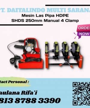 Alat Las Pipa HDPE SHDS 250mm Manual 4 Clamp Mesin Las Pipa HDPE 2