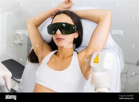 Armpit Laser Hair Removal Smooth Skin Concept Woman In Epilation