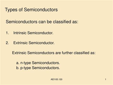 Ppt Types Of Semiconductors Powerpoint Presentation Free Download