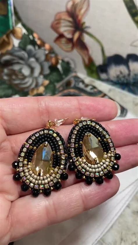 Native American Beaded Earrings With Rhinestones Store