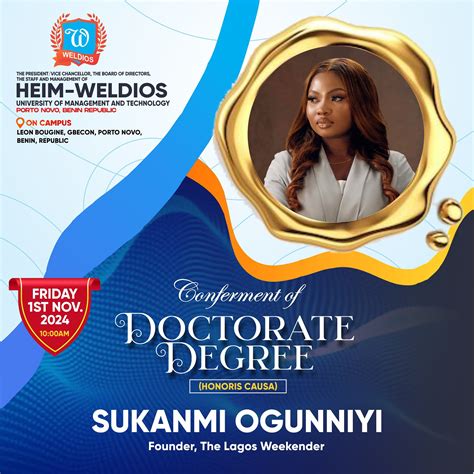 Heim Weldios University Benin Sunkanmi Ogunniyi Is The Founder Of The