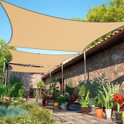 Outdoor Waterproof Sun Shade Sail Opaque Privacy Protection Canopy ...