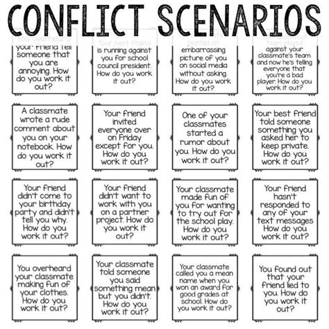 Teenage Scenarios Of Conflict