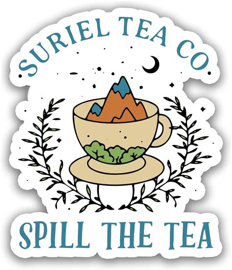 18decofus 3pcs Suriel Tea Co Spil L The Tea Sticker Fantasy Book Stickers