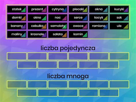 Liczba Pojedyncza I Liczba Mnoga Posortuj