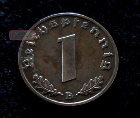 Wwii German Germany 3rd Reich Nazi Coin Swastika 1939 B 1