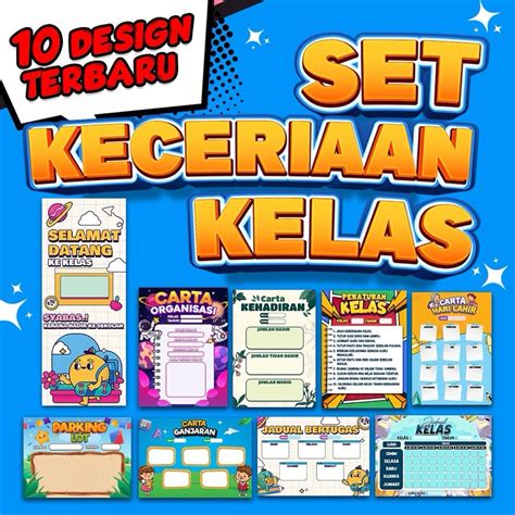 SET KECERIAAN KELAS HIASAN KELAS PEMBELAJARAN ABAD KE 21 TEBAL