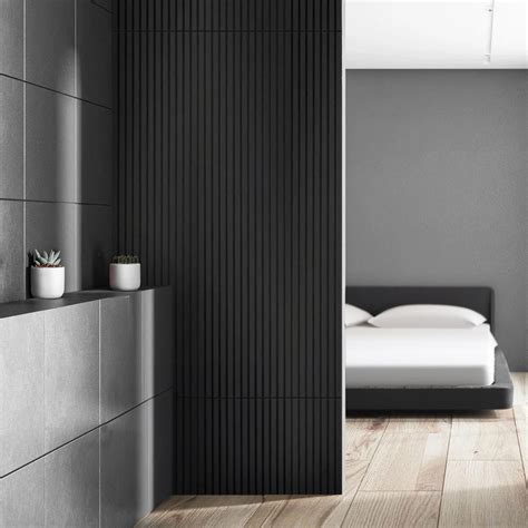 Matte Black - Luxury Acoustic Slat Wood Wall Panels – Modern Made