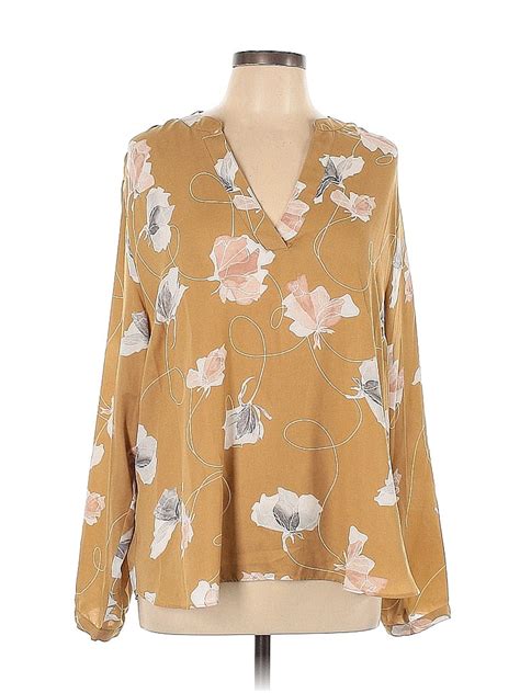 Ava And Viv 100 Polyester Gold Long Sleeve Blouse Size 1x Plus 23