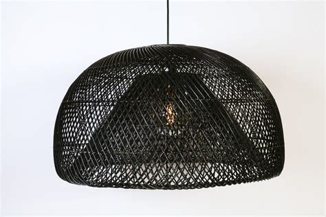 Hanglamp Rotan Cm Zwart Vol Verlichting