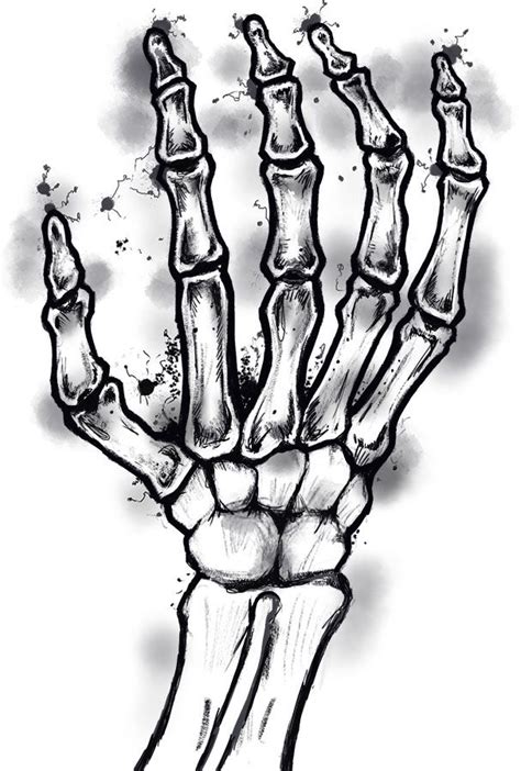 Skeleton Hand Tattoo Drawing