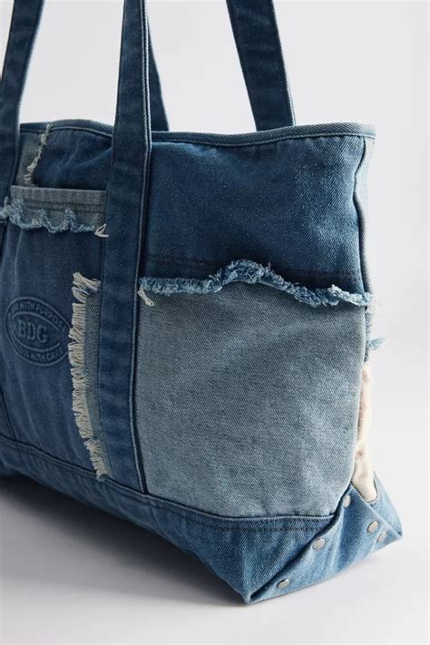 Bdg Patchwork Denim Tote Bag Urban Outfitters Canada