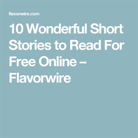 10 Wonderful Short Stories to Read For Free Online | Short stories to ...