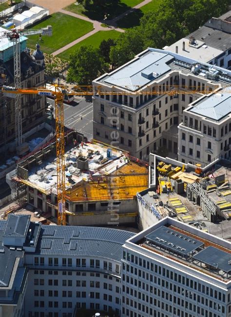 Luftaufnahme Wiesbaden Baustelle Zum Neubau Eines Wohnhauses Quartier