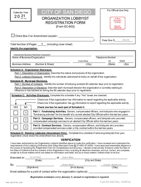 Fillable Online Lobbying Registration Documents Required For Fax Email Print Pdffiller