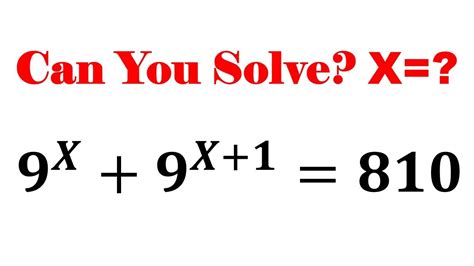 A Nice Math Equation 9x9x1810 Math Olympiad Questions Simplify Exponential Equations