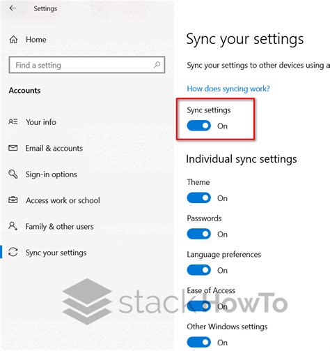 How To Sync My Settings In Windows 10 StackHowTo