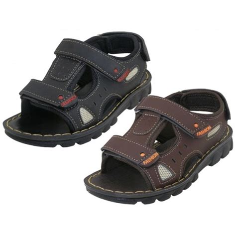 Boys' Sandals with Double Straps Velcro Sandals - Size: 10-2