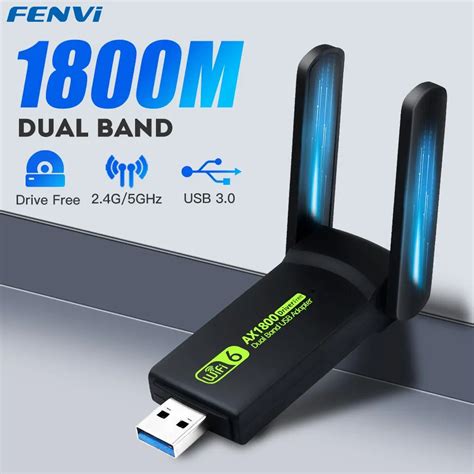 Fvi Adaptador WiFi6 USB 3 0 De 1800Mbps De Doble Banda 802 11AX Dongle