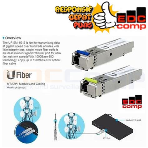 Jual UBIQUITI UF SM 1G S B Y UFiber Single Mode 1Gbps BIDI SFP Module