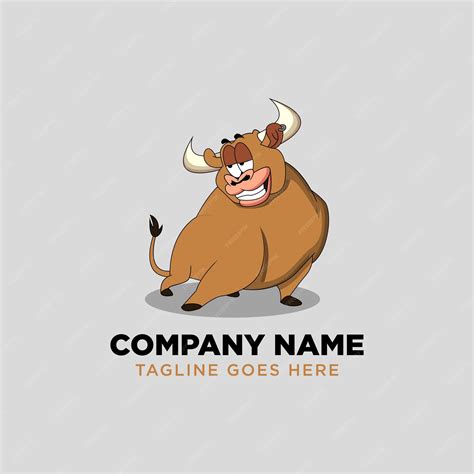 Premium Vector | Cartoon bull logo template