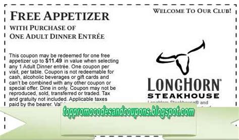 Free Promo Codes and Coupons 2020: Longhorn Steakhouse Coupons