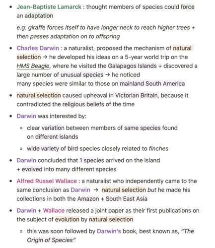 Module The Evidence For Natural Selection Flashcards Quizlet