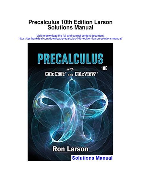 Precalculus 10th Edition Larson Solutions Manual Pdf Polynomial