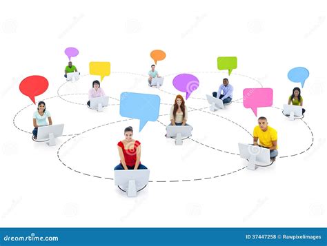 Student Group With Social Communication Concept Stock Photo Image Of