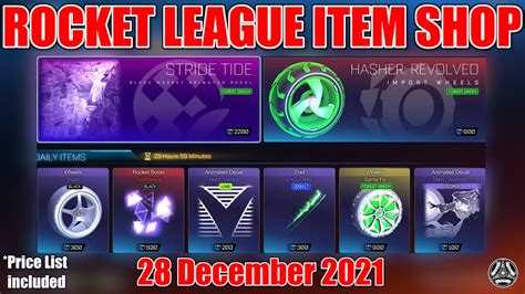 ROCKET LEAGUE ITEM SHOP DEC 28 2021 RL Item Shop Today YouTube