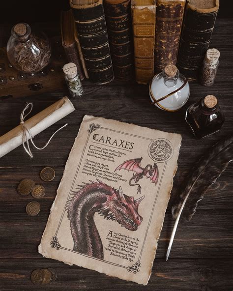 Caraxes Dragon Scroll Art Print Etsy Australia