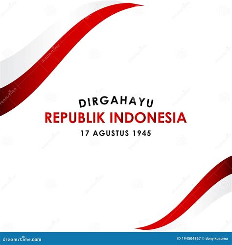 Diseño Vectorial De Dirgahayu Republik Indonesia Para Impresión De