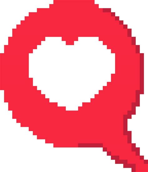 Pixel Art Heart Love And Valentine Vector Illustration Vector