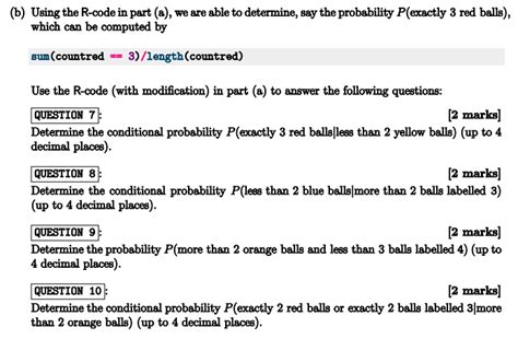 Solved Use R Or R Studio To Solve This Question An Urn Chegg