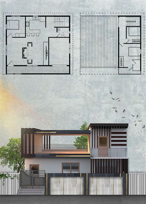 House Plans Floor And Elevation In 3d House Elevation With Floor Plan ...