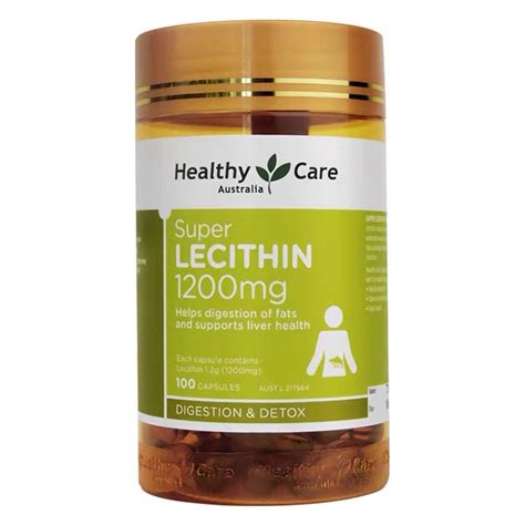 Healthy Care Super Lecithin 1200mg 100 Capsules Drvitamins