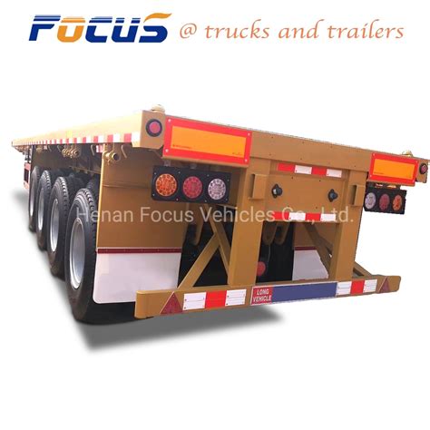 Axle Ton Ft Platform Flatbed Container Semi Trailer China