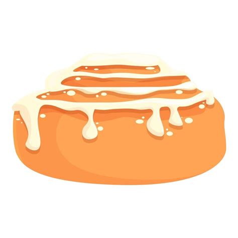 Premium Vector Milk Cinnamon Roll Bun Icon Cartoon Vector Swirl