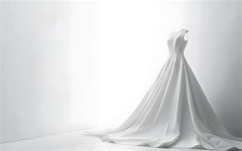 Premium Ai Image A White Wedding Dress On A Mannequin