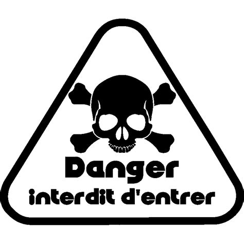 Sticker Porte Danger Interdit D Entrer Stickers STICKERS CHAMBRE ADO