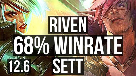 Riven Vs Sett Top 904 68 Winrate 6 Solo Kills Legendary Br