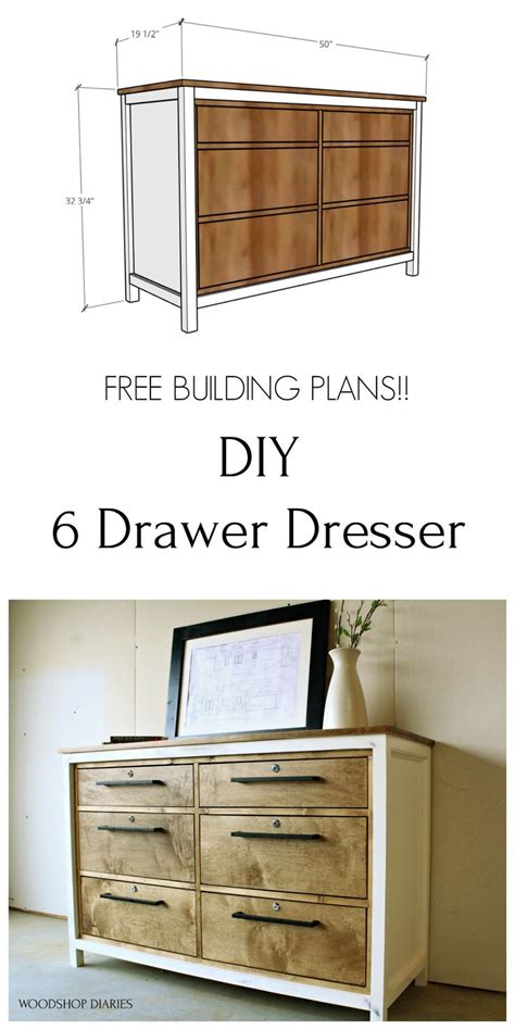 6 Drawer Dresser--{9 Step Building Plans a Video Tutorial!} | Diy ...